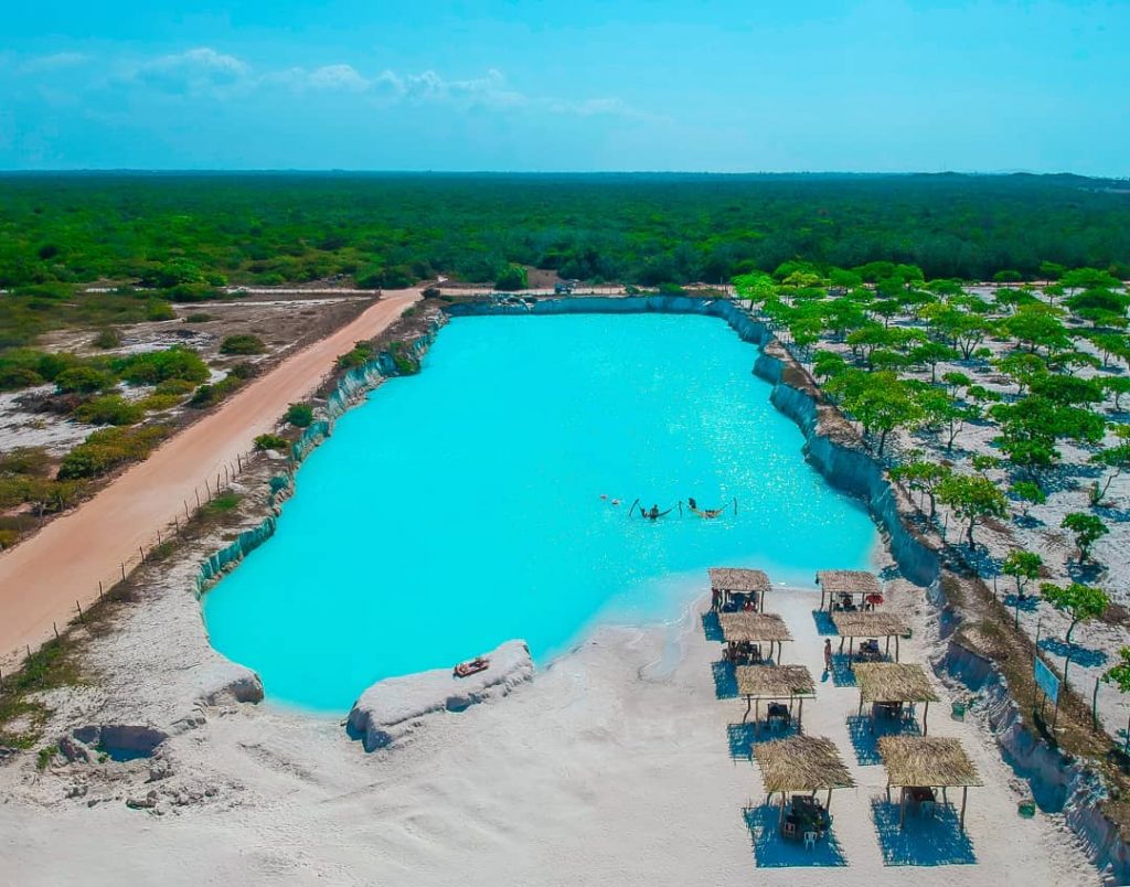 Vista Panorâmica do Buraco Azul, novo ponto Turístico de Jericoacoara. (Foto: Divulgação)